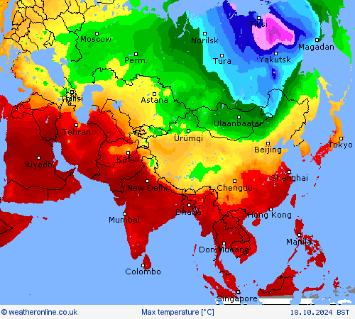 Max temperature Forecast maps